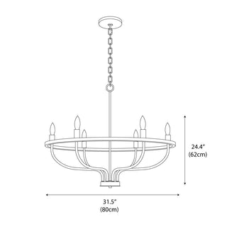 Lucerito Mid-Century Modern Iron Chandelier