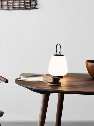 Lucia Minimalist Glass Lantern Table Light