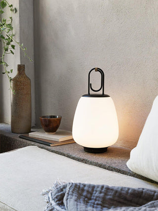 Lucia Minimalist Glass Lantern Table Light
