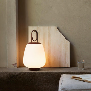 Lucia Minimalist Glass Lantern Table Light