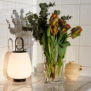 Lucia Minimalist Glass Lantern Table Light