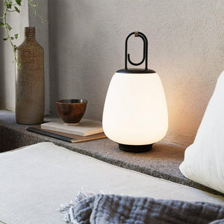 Lucia Minimalist Glass Lantern Table Light