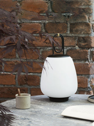 Lucia Minimalist Glass Lantern Table Light