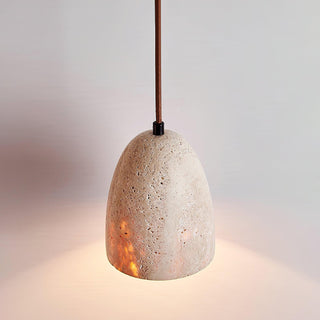 Luminary Stone Wabi-Sabi Travertine Pendant Light