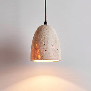 Luminary Stone Wabi-Sabi Travertine Pendant Light