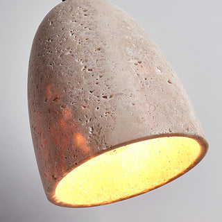 Luminary Stone Wabi-Sabi Travertine Pendant Light