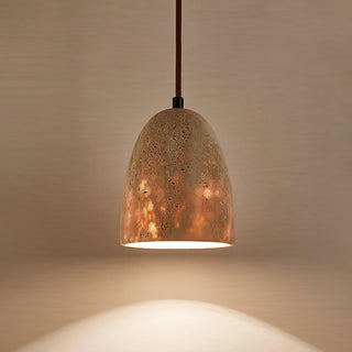 Luminary Stone Wabi-Sabi Travertine Pendant Light