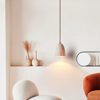 Luminary Stone Wabi-Sabi Travertine Pendant Light