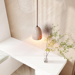 Luminary Stone Wabi-Sabi Travertine Pendant Light