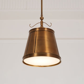 Lumley Industrial Brass Pendant Light