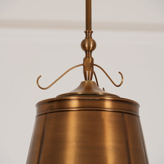 Lumley Industrial Brass Pendant Light