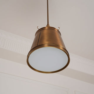 Lumley Industrial Brass Pendant Light