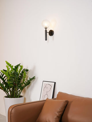 Luna Orb Elegant Glass Wall Light