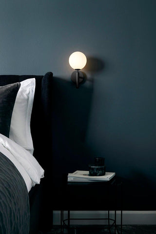 Luna Orb Elegant Glass Wall Light