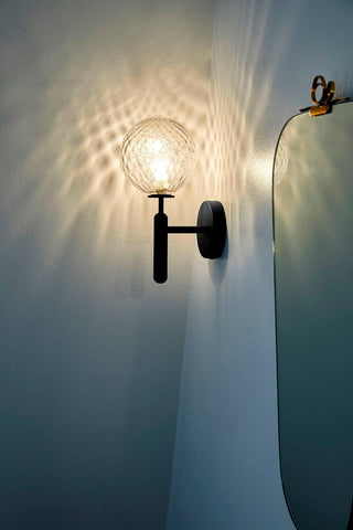 Luna Orb Elegant Glass Wall Light