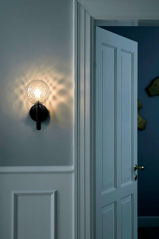 Luna Orb Elegant Glass Wall Light