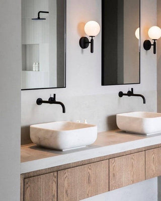 Luna Orb Elegant Glass Wall Light