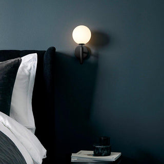 Luna Orb Elegant Glass Wall Light