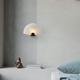 Luna Fan Oriental Alabaster Wall Light