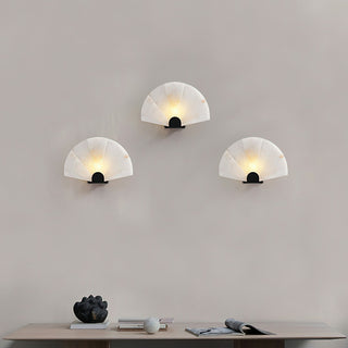 Luna Fan Oriental Alabaster Wall Light