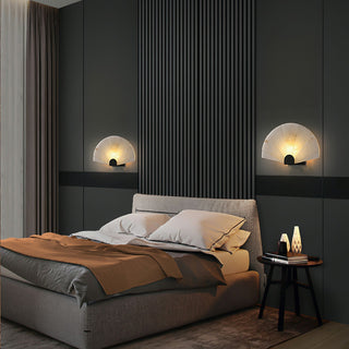 Luna Fan Oriental Alabaster Wall Light