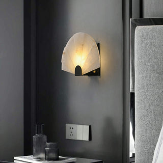 Luna Fan Oriental Alabaster Wall Light