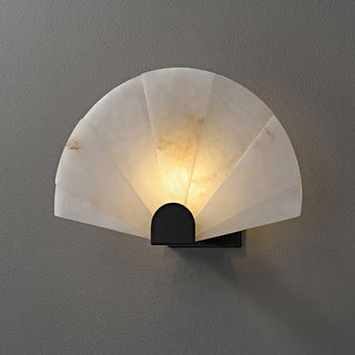 Luna Fan Oriental Alabaster Wall Light
