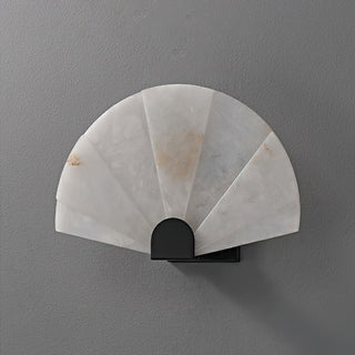 Luna Fan Oriental Alabaster Wall Light