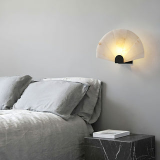 Luna Fan Oriental Alabaster Wall Light