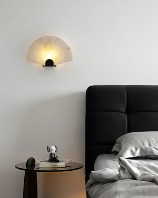 Luna Fan Oriental Alabaster Wall Light