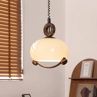 Luna Brass Opal Glass Globe Pendant Light