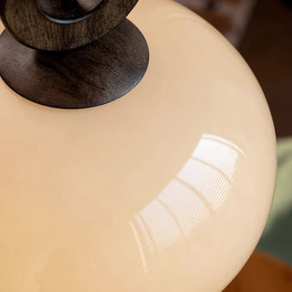 Luna Brass Opal Glass Globe Pendant Light