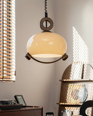 Luna Brass Opal Glass Globe Pendant Light