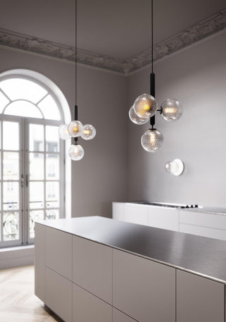 Luna Orb Playful Brass Pendant Swag Light