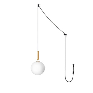 Luna Orb Playful Brass Pendant Swag Light