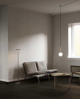 Luna Orb Playful Brass Pendant Swag Light
