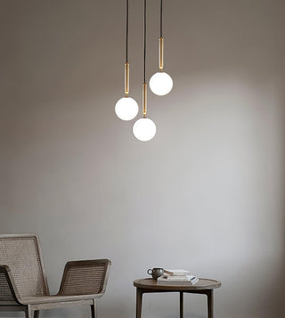 Luna Orb Playful Brass Pendant Swag Light