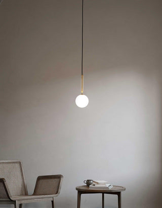 Luna Orb Playful Brass Pendant Swag Light