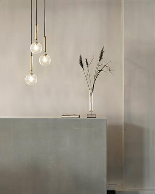 Luna Orb Playful Brass Pendant Swag Light