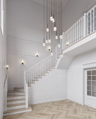 Luna Orb Playful Brass Pendant Swag Light
