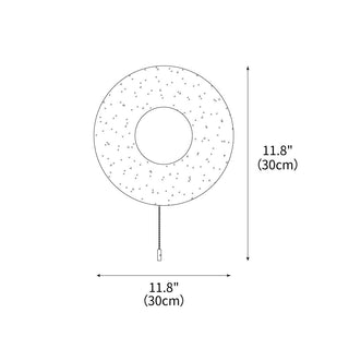 Lunar Minimalist Travertine Halo Ring Wall Light