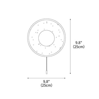 Lunar Minimalist Travertine Halo Ring Wall Light