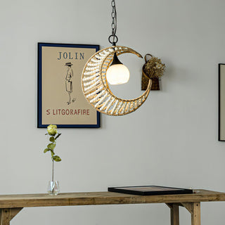 Luna Organic Woven Chandelier