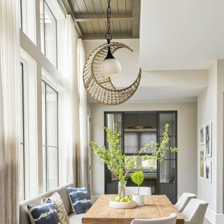 Luna Organic Woven Chandelier