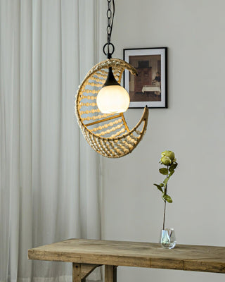 Luna Organic Woven Chandelier