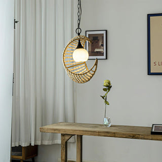 Luna Organic Woven Chandelier