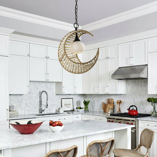 Luna Organic Woven Chandelier