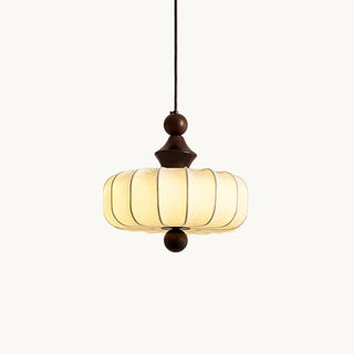 Luvia Vintage Wood Fabric Pendant Light