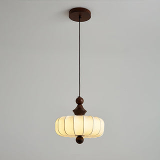 Luvia Vintage Wood Fabric Pendant Light