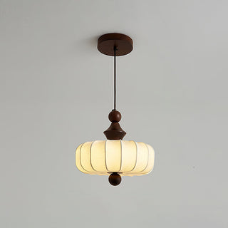 Luvia Vintage Wood Fabric Pendant Light